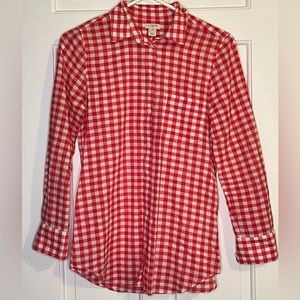 J.Crew lightweight gingham button down. Fits XS/S